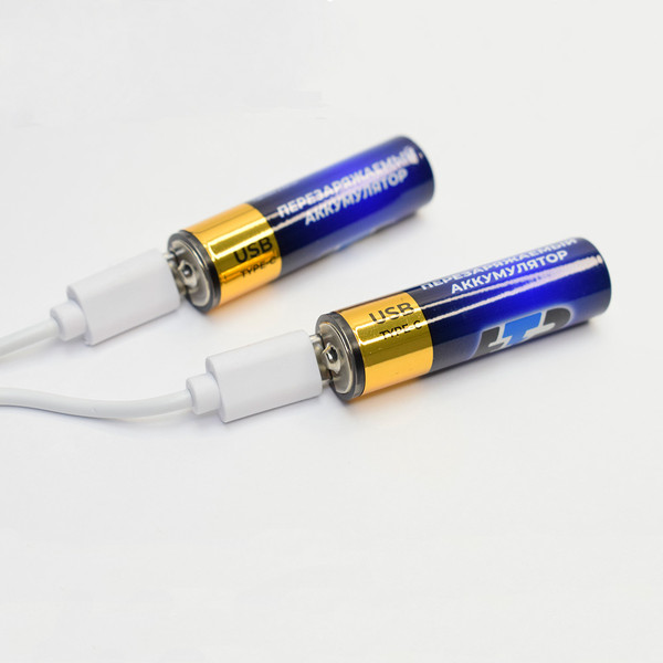 Изображение товара Комплект аккумуляторов ETP АА 1.5V 1650mwh Type-C + кабель / 104006 (2шт)