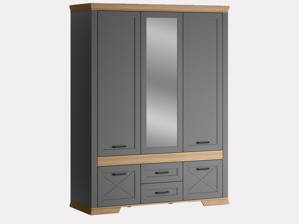 Изображение товара Шкаф Black Red White Marselle / SZF5D2S (дымчатый алмаз/дуб урбан янтарный, дымчатый алмаз)