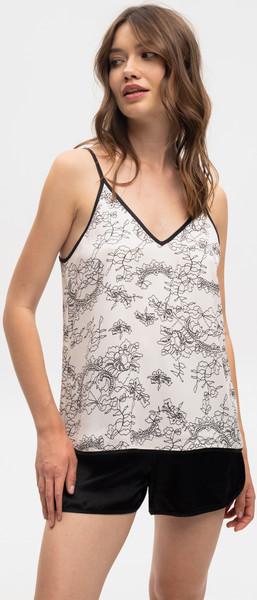 Изображение товара Топ домашний Milavitsa 9345 (р.170-100-108, серебристый пион набивной)