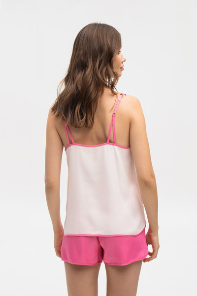 Изображение товара Топ домашний Milavitsa 9345 (р.170-92-100, серебристый пион-фламинго)