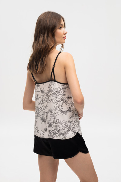 Изображение товара Топ домашний Milavitsa 9345 (р.170-96-104, серебристый пион набивной)