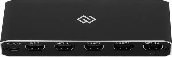 Изображение товара Сплиттер Digma DHSP-v2x4 HDMI (f)/4xHDMI (f) (черный)