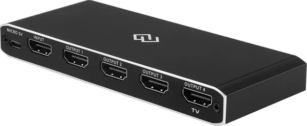 Изображение товара Сплиттер Digma DHSP-v2x4 HDMI (f)/4xHDMI (f) (черный)