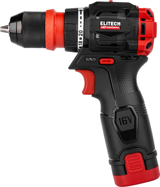 Изображение товара Аккумуляторная дрель-шуруповерт Elitech CD 16UL2 / 214225