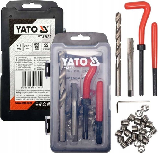 Изображение товара Набор футорок для восстановления резьбы Yato YT-17635