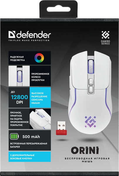 Изображение товара Мышь Defender Orini GM-141 / 52144 (белый)