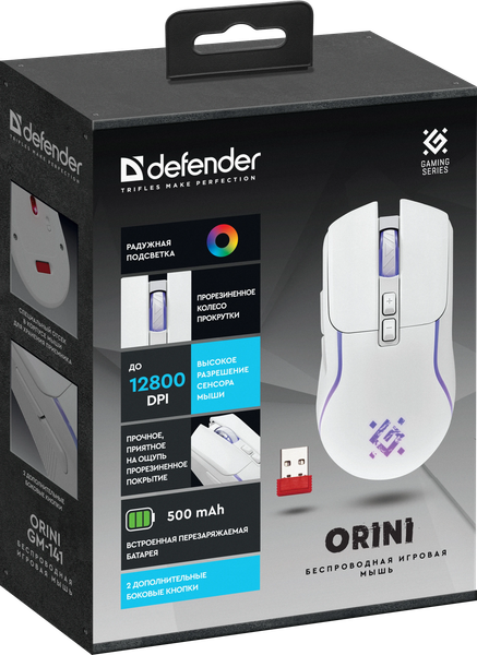 Изображение товара Мышь Defender Orini GM-141 / 52144 (белый)