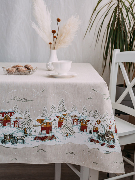 Изображение товара Скатерть Моготекс Изба 02ШС8-42-КВ рис.1/5057/1 (220x150)