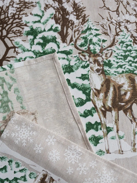 Изображение товара Скатерть Моготекс Олени 02ШС8-42-КВ рис.1/5169/1 (220x150)