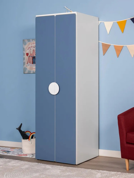 Изображение товара Шкаф Mebelain Пикси 180 со штангой (озорной синий)