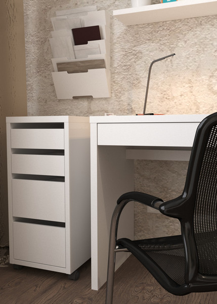 Изображение товара Тумба Mebelain  Компи 4 ящика на колесиках (белый)