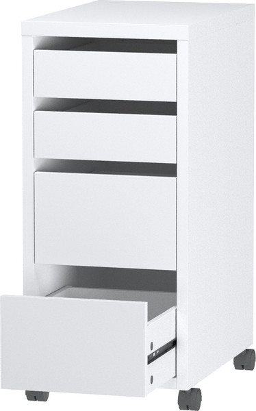 Изображение товара Тумба Mebelain  Компи 4 ящика на колесиках (белый)