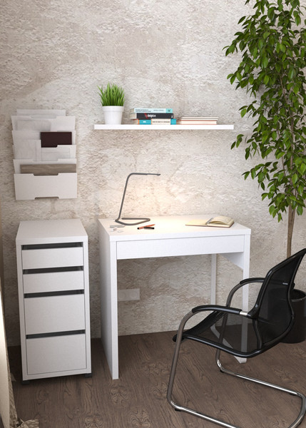 Изображение товара Тумба Mebelain  Компи 4 ящика на колесиках (белый)