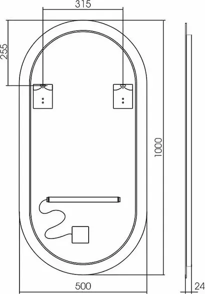 Изображение товара Зеркало Silver Mirrors Viva-Lite 50x100 / LED-00002848