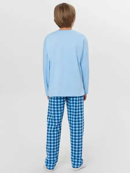 Изображение товара Пижама детская Mark Formelle 563334 (р.104-56-51, небо/сине-голубая клетка)