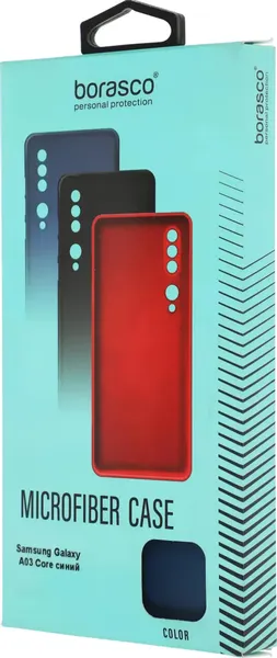 Изображение товара Чехол-накладка BoraSCO Samsung Galaxy A03 Core Microfiber Case / 40946 (синий)