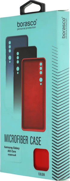 Изображение товара Чехол-накладка BoraSCO Samsung Galaxy A03 Core Microfiber Case / 40945 (красный)