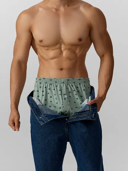 Изображение товара Трусы мужские Mark Formelle 411152 (р.106-116, топоры на зеленом льду)