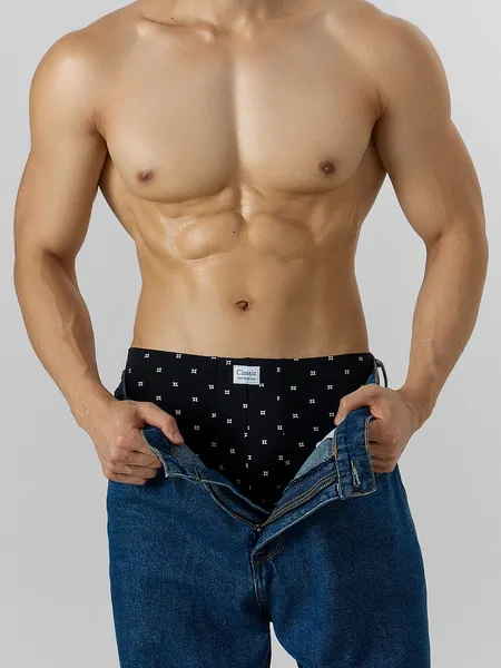 Изображение товара Трусы мужские Mark Formelle 411229 (р.86-96, квадраты на черном)