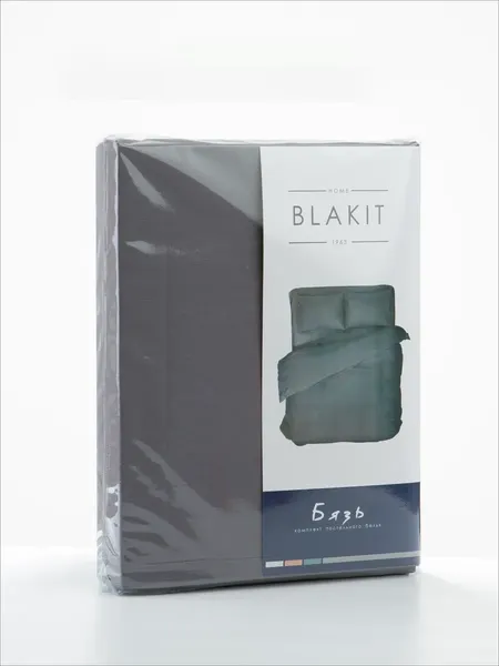 Изображение товара Комплект постельного белья Блакiт Евро 50х70 41262/0 / 18-4010 (графит, однотонный)