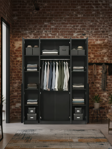 Изображение товара Шкаф Black Red White SZF4D  (графит/графит)