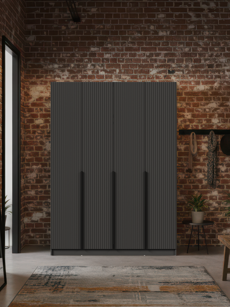 Изображение товара Шкаф Black Red White SZF4D  (графит/графит)