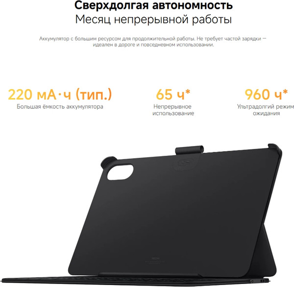 Изображение товара Чехол с клавиатурой для планшета Xiaomi Redmi Pad 2 Pro Keyboard / 25097KB3CG