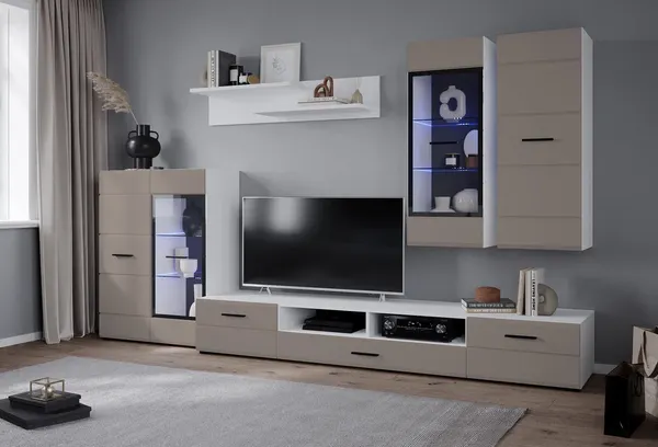 Изображение товара Горка для гостиной Interline Neo-2 с подсветкой (белый платинум/луна)