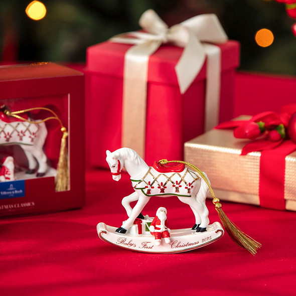 Изображение товара Елочная игрушка Villeroy & Boch Christmas Classics Лошадь-качалка 14-8675-4349