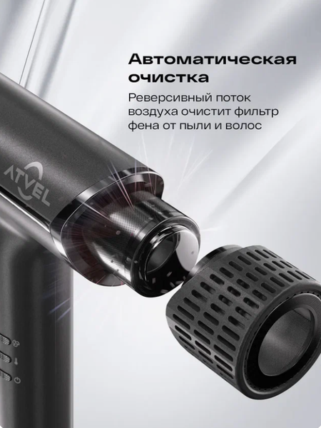 Изображение товара Фен Atvel AirJet HD6 Gray 81201
