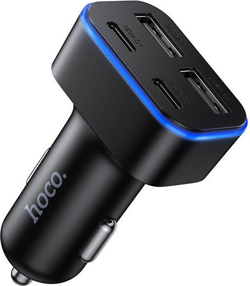 Изображение товара Адаптер питания автомобильный Hoco Z63 (черный)