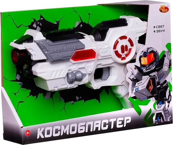 Изображение товара Бластер игрушечный Abtoys PT-01768 (белый/серый/зеленый)