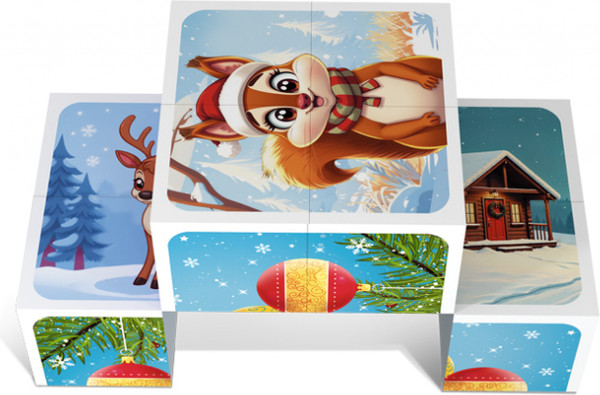 Изображение товара Развивающая игрушка Stellar Кубик трансформер Новогодний / 00882