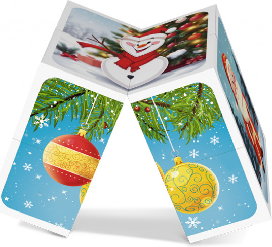 Изображение товара Развивающая игрушка Stellar Кубик трансформер Новогодний / 00882