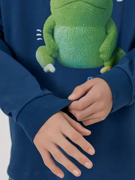 Изображение товара Пижама детская Mark Formelle 563333 (р.110-56-51, полуночно-синий/жабки на полуночном)