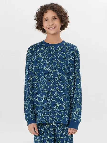 Изображение товара Пижама детская Mark Formelle 563333 (р.140-68-60, жабки на полуночном)