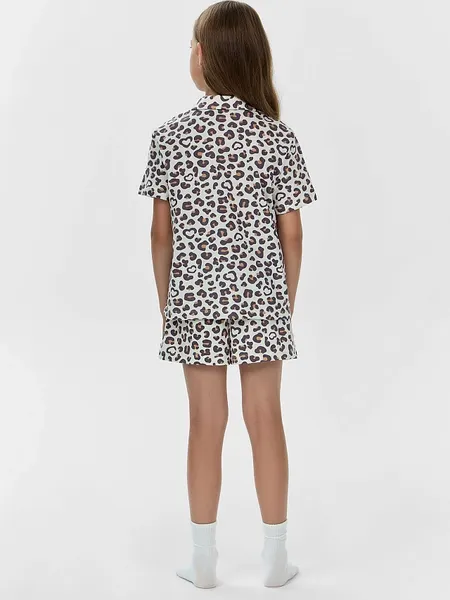 Изображение товара Пижама детская Mark Formelle 567745 (р.122-60, леопардовые сердечки на молоке)
