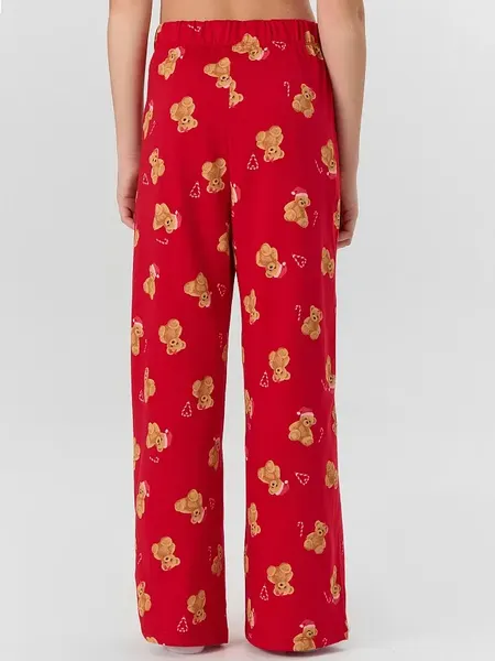 Изображение товара Штаны пижамные детские Mark Formelle 587001 (р.98-52, НГ медвежата на красном)
