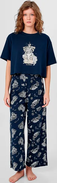 Изображение товара Пижама Mark Formelle 592444 (р.164/170-92-98, темно-синий/таро на синем)