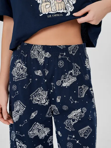 Изображение товара Пижама Mark Formelle 592444 (р.164/170-92-98, темно-синий/таро на синем)