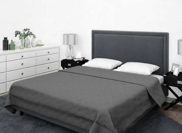 Изображение товара Покрывало Бояртекс Ультрастеп гл/кр №17-5102 Темно-серый (150x210, верх/низ темно-серый)