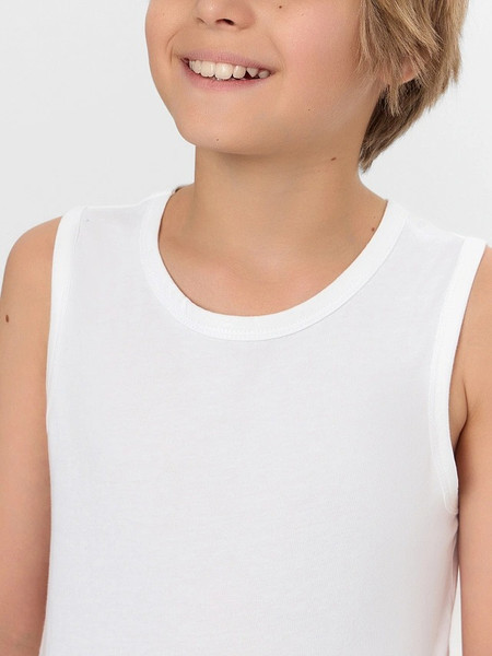 Изображение товара Комплект маек детских Mark Formelle 423344-2 (р.134-68, белый/темно-серый)