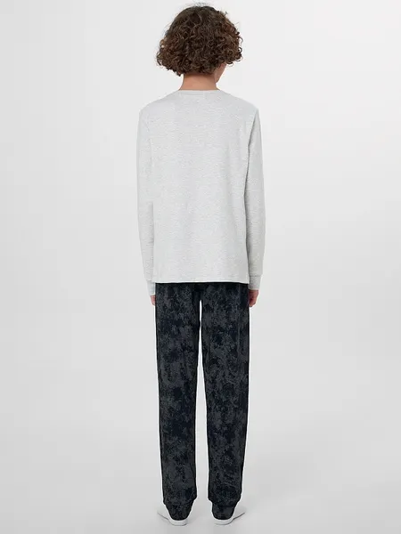 Изображение товара Пижама детская Mark Formelle 563326 (р.104-56-51, серый меланж 4306-А/варка на черном)