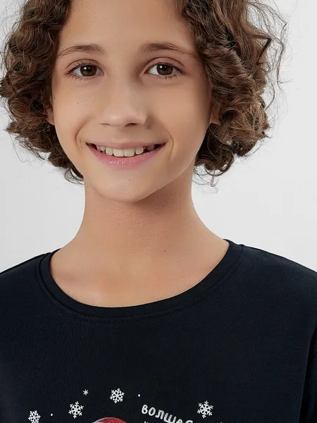 Изображение товара Пижама детская Mark Formelle 563326 (р.110-56-51, черный/черно-красная клетка)