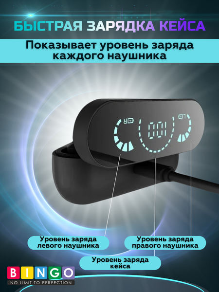 Изображение товара Беспроводные наушники Bingo YD06 (черный)