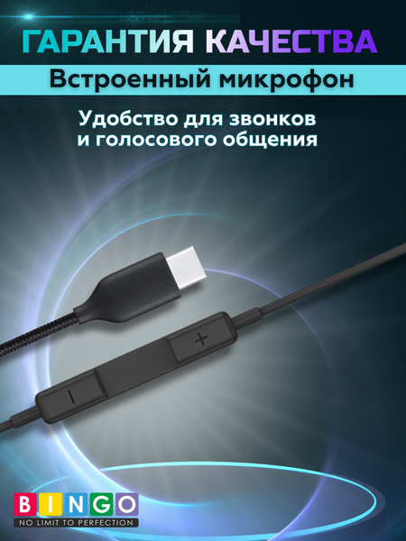 Изображение товара Наушники-гарнитура Bingo EB03 Type-C (черный)