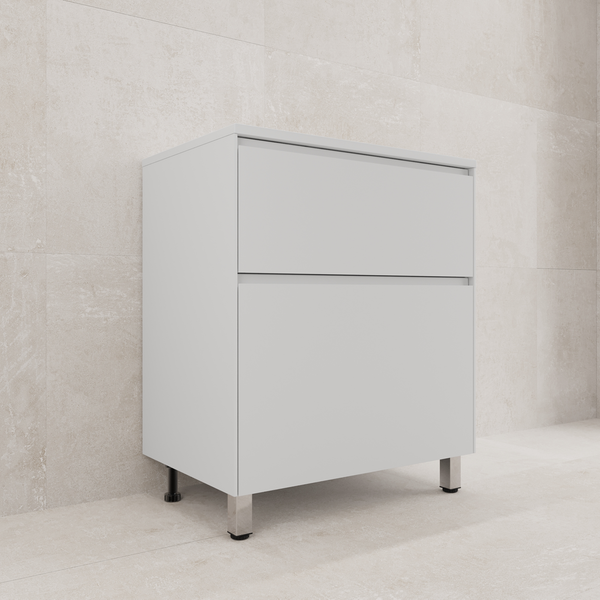 Изображение товара Тумба под умывальник Symbolite Лима 70 Line Plus 2 ящика (белый матовый)