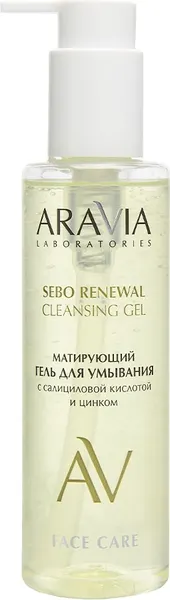 Изображение товара Гель для умывания Aravia Laboratories Sebo Renewal Gel с салициловой кислотой и цинком (200мл)