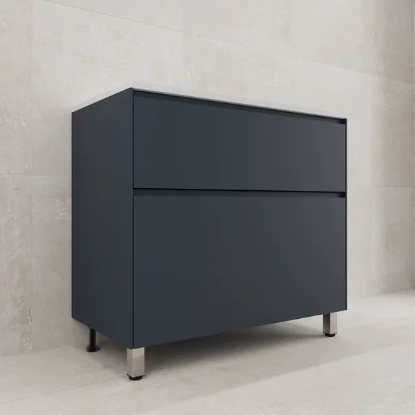Изображение товара Тумба под умывальник Symbolite Лима 90 Line Plus 2 ящика (графит)
