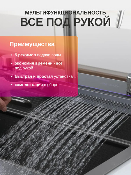 Изображение товара Мойка кухонная со смесителем Saniteco LD0112/201